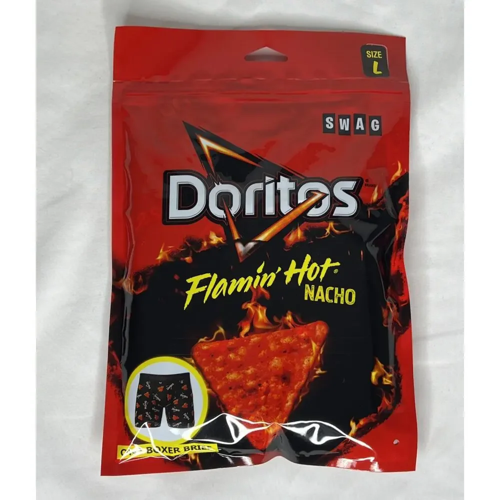 Swag Doritos Men's Flamin' Hot Nacho Boxer Brief Size Large New
